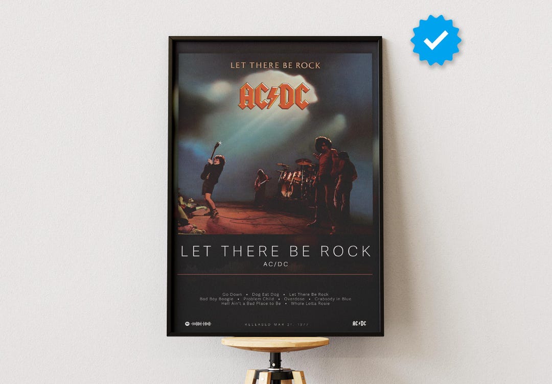 ACDC Poster | Let There Be Rock Poster | Album Poster Prints | Wall ...