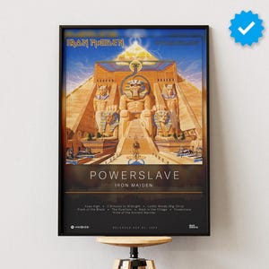 Iron Maiden Poster | Powerslave Poster | Album Poster Prints | Wall Decor Posters | Album Cover | Metal Music Poster