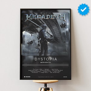 Megadeth Poster | Dystopia Poster | Album Poster Prints | Wall Decor Posters | Album Cover | Metal Music Poster