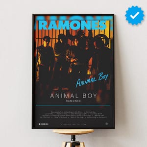 Ramones Poster | Animal Boy Poster | Album Poster Prints | Wall Decor Posters | Album Cover | Rock Music Poster