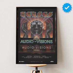 Kansas Poster | Audio-Visions Poster | Album Poster Prints | Wall Decor Posters | Album Cover | Rock Music Poster