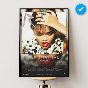 Rihanna Poster | Talk That Talk Poster | Album Poster Prints | Wall Decor Posters | Album Cover | Pop Music Poster