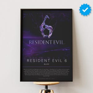 Resident Evil 6 Poster | Gaming Poster | Video Game Prints | Wall Decor Posters | Gaming Gift | Video Game Poster | Gaming Decor