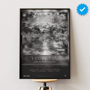 The Neighbourhood Poster | I Love You. Poster | Album Poster Prints | Wall Decor Posters | Album Cover | Indie Music Poster