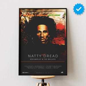 Bob Marley & The Wailers Poster | Natty Dreads Poster | Album Poster Prints | Wall Decor Posters | Album Cover | Reggae Music Poster