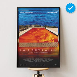 Red Hot Chili Peppers Poster | Californication Poster | Album Poster Prints | Wall Decor Posters | Album Cover | Rock Music Poster