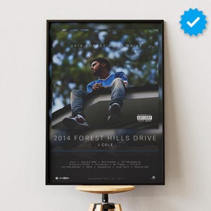 J Cole Plakat | 2014 Forest Hills Fahrt Poster | Album Poster Drucke | Wanddekor Poster | Album-Cover | Rap Musik Poster