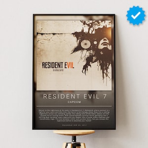 Resident Evil 7 Poster | Gaming Poster | Video Game Prints | Wall Decor Posters | Gaming Gift | Video Game Poster | Gaming Decor