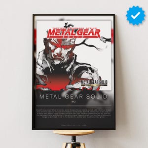 Metal Gear Solid Poster | Gaming Poster | Video Game Prints | Wall Decor Posters | Gaming Gift | Video Game Poster | Gaming Decor