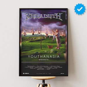 Megadeth Poster | Youthanasia Poster | Album Poster Prints | Wall Decor Posters | Album Cover | Metal Music Poster