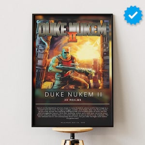Duke Nukem 2 Poster | Gaming Poster | Video Game Prints | Wall Decor Posters | Gaming Gift | Video Game Poster | Gaming Decor