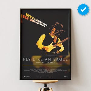 Steve Miller Band Poster | Fly Like An Eagle Poster | Album Poster Prints | Wall Decor Posters | Album Cover | Rock Music Poster