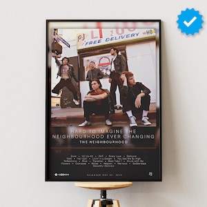 The Neighbourhood Poster | Hard To Imagine The Neighbourhood Ever Changing Poster | Album Poster Prints |  Album Cover | Indie Music Poster