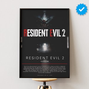 Resident Evil 2 Poster | Gaming Poster | Video Game Prints | Wall Decor Posters | Gaming Gift | Video Game Poster | Gaming Decor