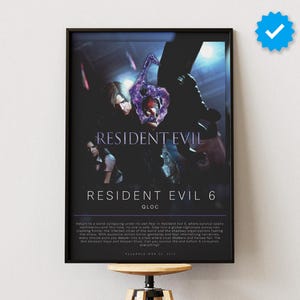 Resident Evil Poster | Gaming Poster | Videospiel Drucke | Wanddekor Poster | Gaming Geschenk | Videospiel Poster | Gaming Dekor