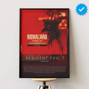Resident Evil 7 Poster | Gaming Poster | Video Game Prints | Wall Decor Posters | Gaming Gift | Video Game Poster | Gaming Decor