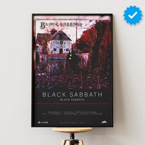 Black Sabbath Poster | Black Sabbath Print | Album Poster Prints | Wall Decor Posters | Album Cover | Metal Music Poster