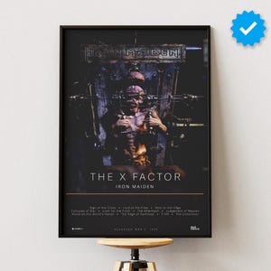 Iron Maiden Poster | The X Factor Poster | Album Poster Prints | Wall Decor Posters | Album Cover | Metal Music Poster