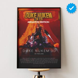 Duke Nukem 3D Poster | Gaming Poster | Video Game Prints | Wall Decor Posters | Gaming Gift | Video Game Poster | Gaming Decor