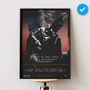 Travis Scott Poster | Birds In The Trap Sing McKnight Poster | Album Poster Prints | Wall Decor Posters | Album Cover | Rap Music Poster