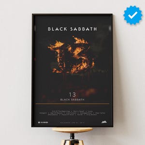 Black Sabbath Poster | 13 Poster | Album Poster Prints | Wall Decor Posters | Album Cover | Metal Music Poster