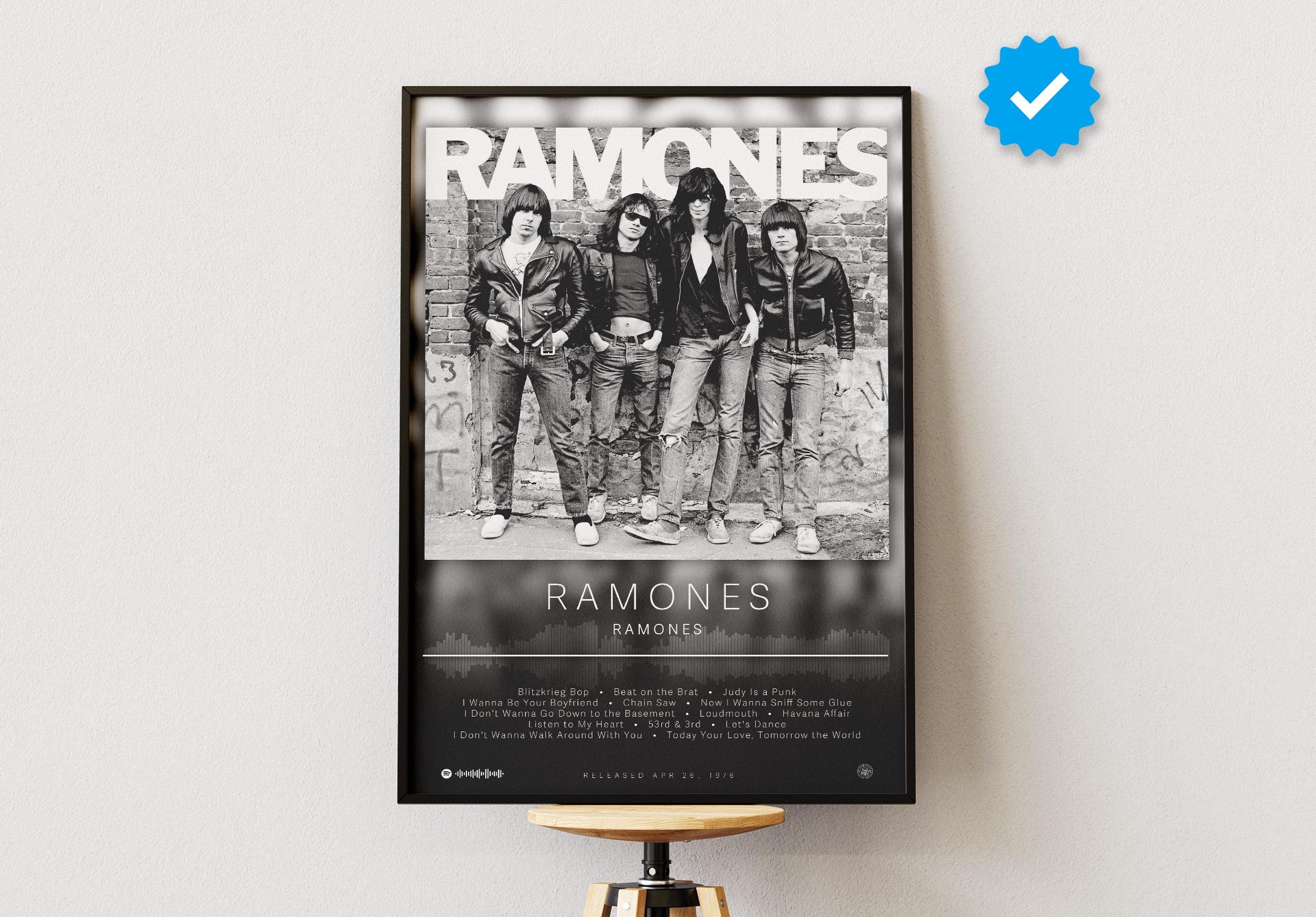 Ramones Poster | Ramones Print | Album Poster Prints | Wall Decor Posters | Album Cover | Rock Music Poster