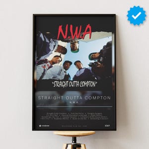 N.W.A ポスター | ストレイト・アウタ・コンプトン ポスター | アルバム ポスター プリント | 壁飾りポスター | アルバム カバー | ラップ ミュージック ポスター