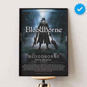 Bloodborne Poster | Gaming Poster | Video Game Prints | Wall Decor Posters | Gaming Gift | Video Game Poster | Gaming Decor