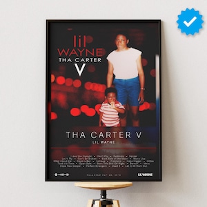 Poster di Lil Wayne / Poster di Tha Carter V / Stampe di poster di album / Poster di decorazioni da parete / Copertina di album / Poster di musica rap
