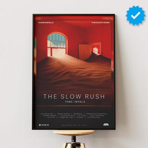 Tame Impala Poster | The Slow Rush Poster | Album Poster Prints | Wall Decor Posters | Album Cover | Indie Music Poster