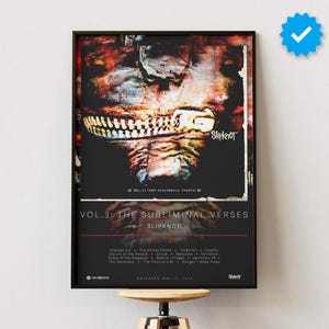 Slipknot Poster | Vol. 3: The Subliminal Verses Poster | Album Poster Prints | Wall Decor Posters | Album Cover | Metal Music Poster