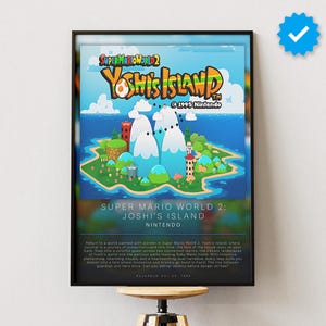 Super Mario World 2: Joshi&#39;s Island Poster | Gaming Poster | Video Game Prints | Wall Decor Posters | Video Game Poster | Gaming Decor