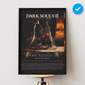 Dark Souls 3 Poster | Gaming Poster | Video Game Prints | Wall Decor Posters | Gaming Gift | Video Game Poster | Gaming Decor