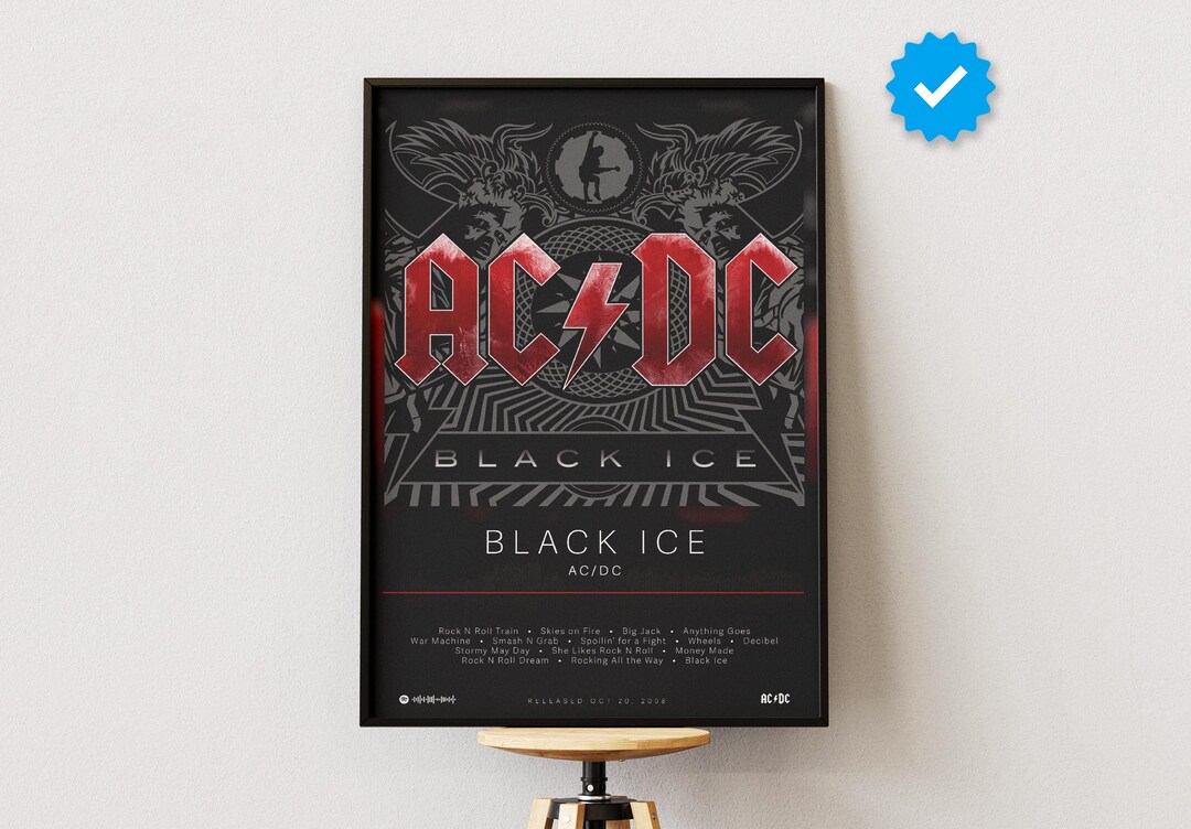 ACDC Poster | Black Ice Poster | Album Poster Prints | Wall Decor ...