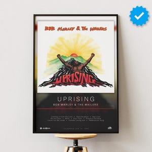 Bob Marley & The Wailers Poster | Uprising Poster | Album Poster Prints | Wall Decor Posters | Album Cover | Reggae Music Poster