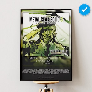 Metal Gear Solid 3: Snake Eater Poster | Gaming Poster | Video Game Prints | Gaming Gift | Video Game Poster | Gaming Decor