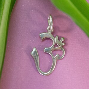 Petite OM Charm Pendant ~ set in 925 sterling silver