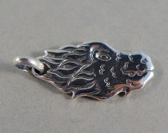 Happy Dragon Pendant - .925 Sterling Silver, unique dragon design, gift box included, fantasy whimsical mystical mythical! Luck dragon