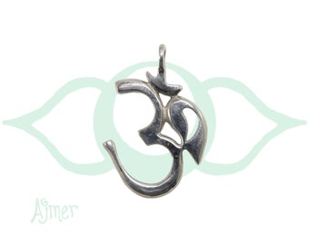 Amazing Om Pendant ~ The perfect Om necklace in 925 Sterling Silver, sacred symbol, meditation chakra spiritual boho jewelry