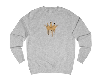 Golden Drip Crown Crewneck - Minimal Royal Streetwear