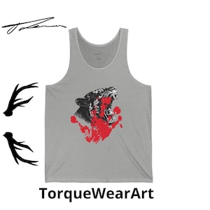 A new elegant tiger power on a tank top