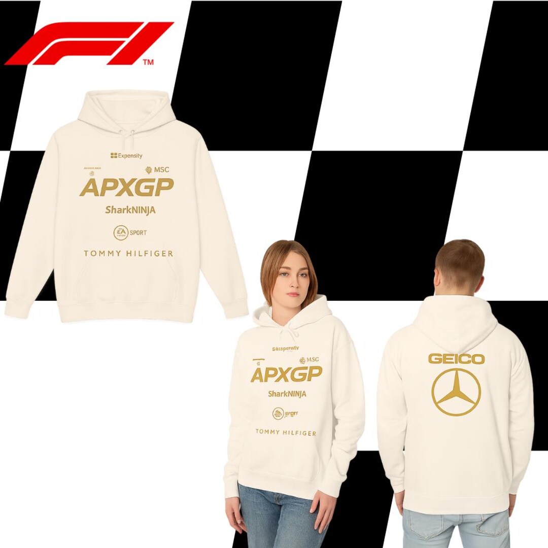 Gold APXGP Logo Hoodie - Sleek Streetwear for Car Lovers - Etsy