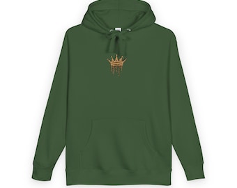 Trendy Unisex Fleece Hoodie with Unique Crown Design - Cozy, Casual, Perfect for Everyday Wear, Gift for Birthdays, or Celebrations