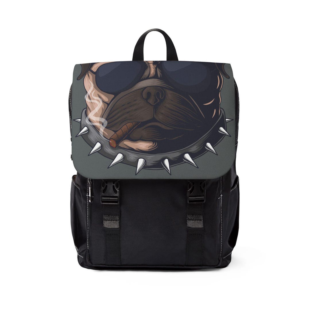 Edgy Dog Backpack: Oxford Canvas Travel Daypack - Etsy