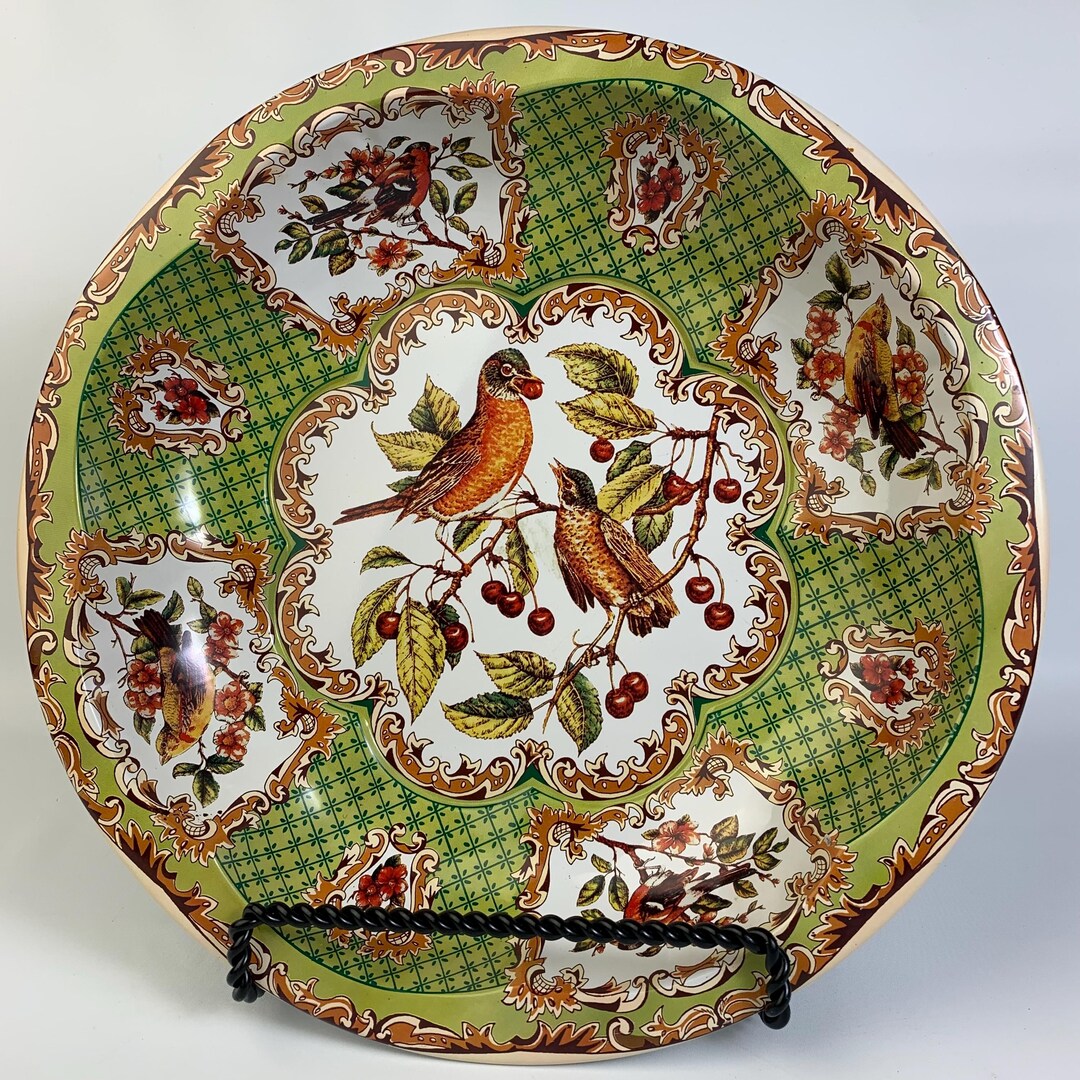 Tin Bowl Decatur Vintage Tin Box Co. Decorative Tin Bowl 10.5