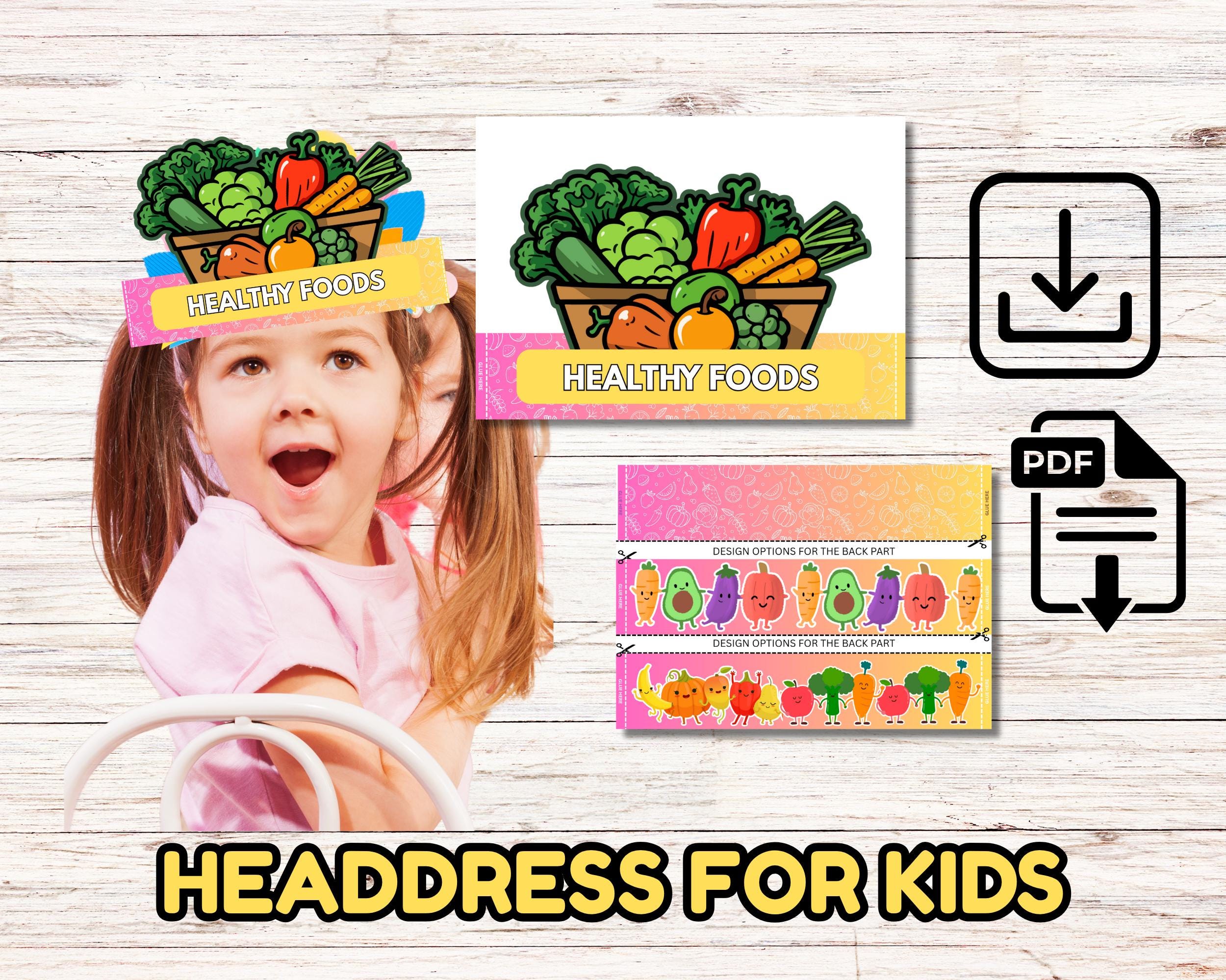 Nutrition Month Headdress: Fruit & Veggie Crown - Printable Kids Craft