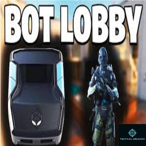 Op de afbeelding: Een zwart en blauw apparaat met een wit alienlogo aan de voorkant. Het apparaat bevindt zich voor een wazige achtergrond met de tekst "BOT LOBBY" in witte letters op een zwarte achtergrond.