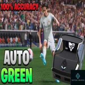 May include: A black and silver device with a screen displaying the word "Zen" and a green icon. The device is labeled "Tactical Unlocks". A soccer player in a white jersey kicks a soccer ball on a green field.