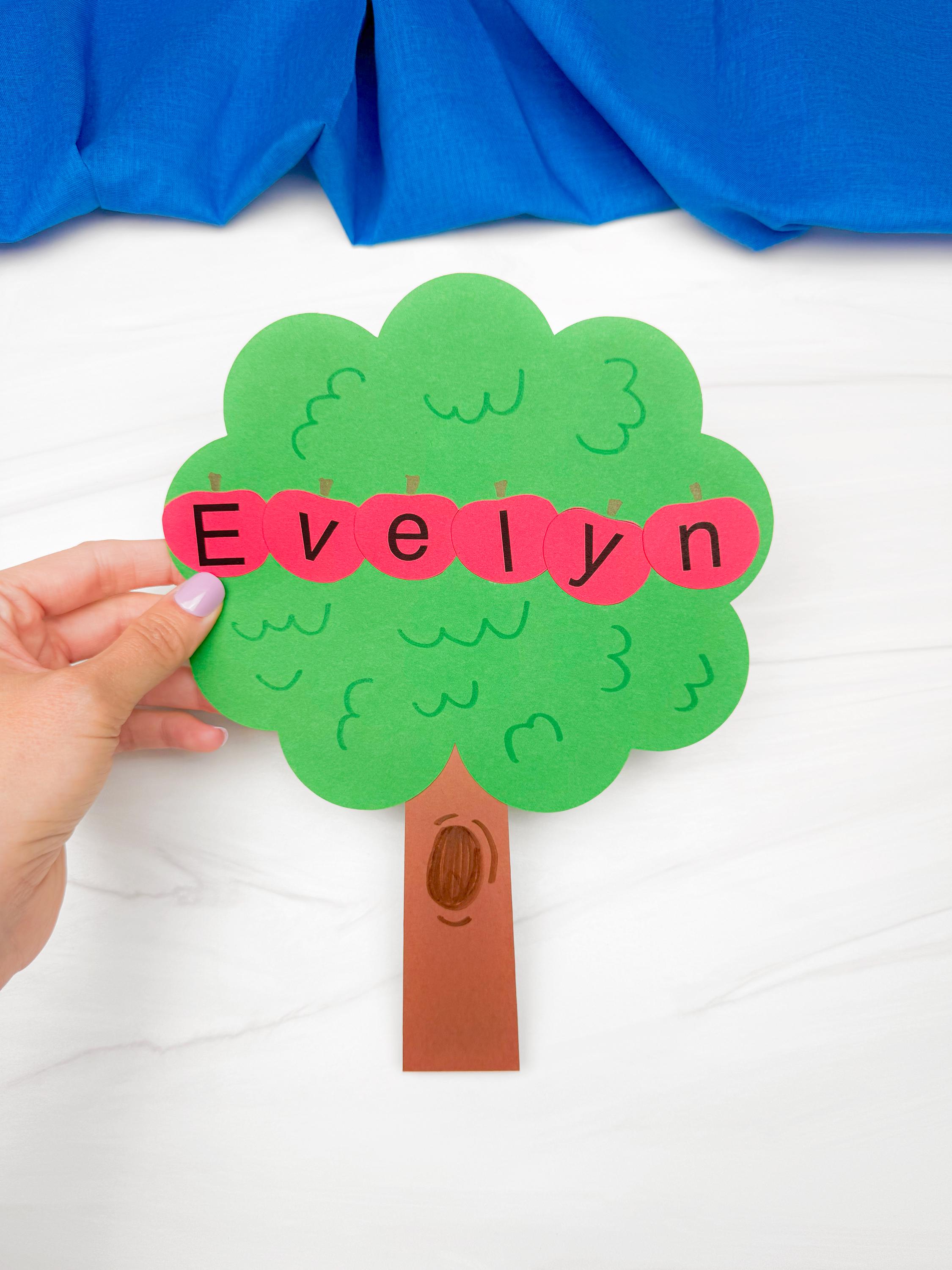 Apple Tree Name Craft Template | Fall Harvest Activity for Kids ...