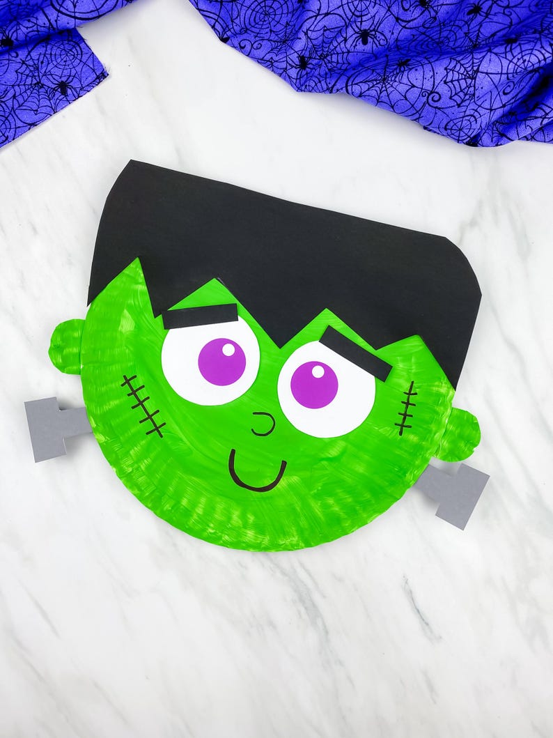 DIY Halloween Craft for Kids | Printable Frankenstein Paper Plate ...